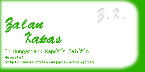 zalan kapas business card